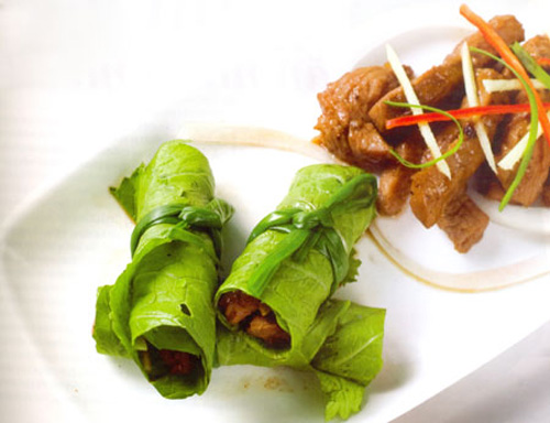 Bò cuộn cải xanh Bò cuộn cải xanh